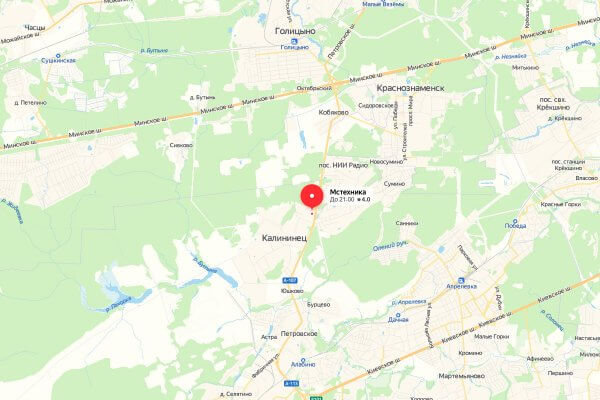 Местоположение на карте